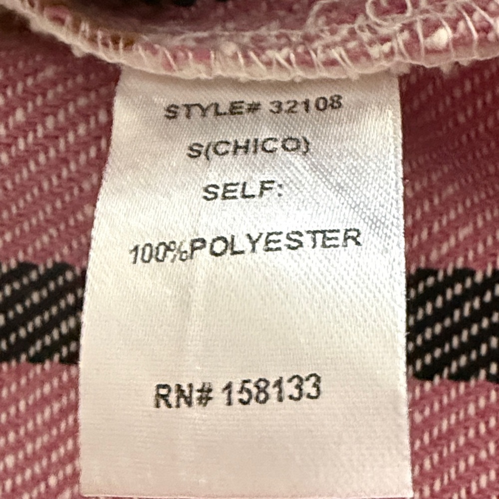 Staccato Pink and White Plaid Button-Up Flannel Shirt size S - Picture 9 of 9